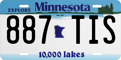 MN license plate 887TIS