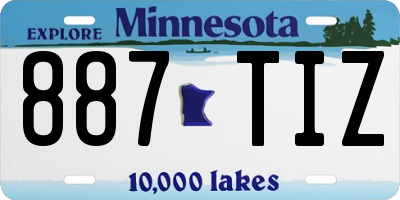 MN license plate 887TIZ
