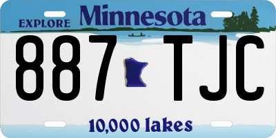 MN license plate 887TJC