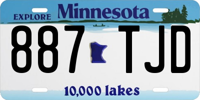 MN license plate 887TJD