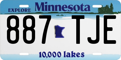 MN license plate 887TJE