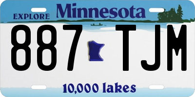 MN license plate 887TJM