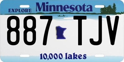 MN license plate 887TJV