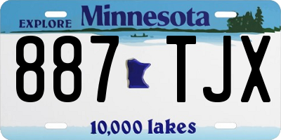 MN license plate 887TJX