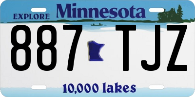 MN license plate 887TJZ