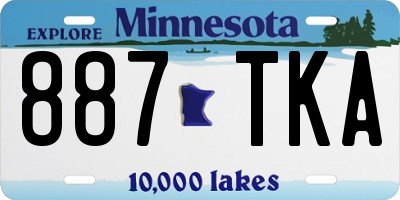 MN license plate 887TKA