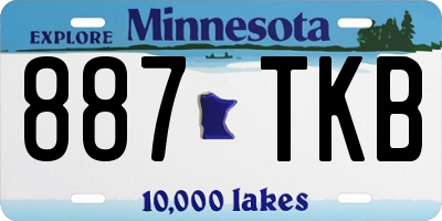MN license plate 887TKB