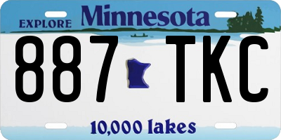 MN license plate 887TKC
