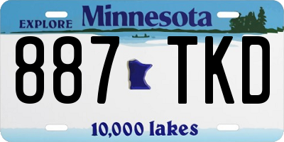 MN license plate 887TKD