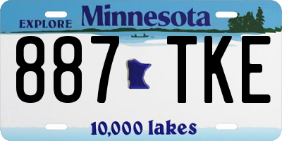 MN license plate 887TKE
