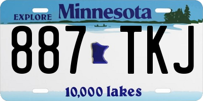 MN license plate 887TKJ