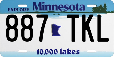 MN license plate 887TKL