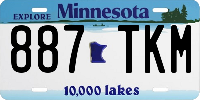 MN license plate 887TKM