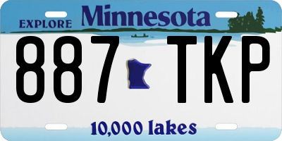 MN license plate 887TKP