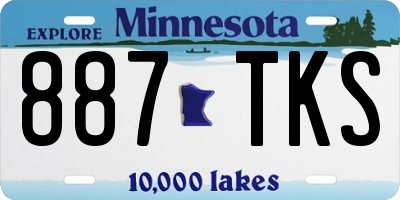 MN license plate 887TKS