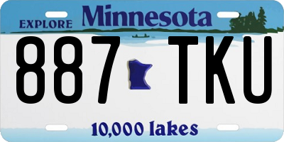 MN license plate 887TKU