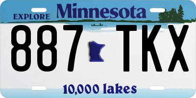 MN license plate 887TKX