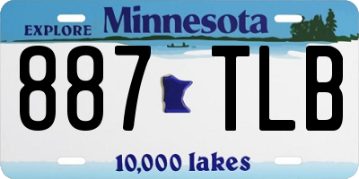 MN license plate 887TLB