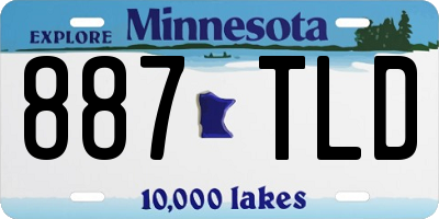 MN license plate 887TLD