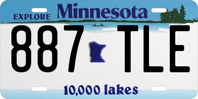 MN license plate 887TLE