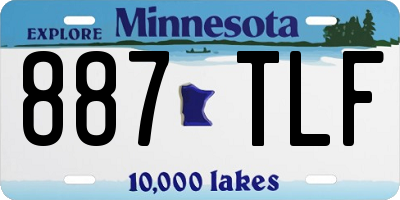 MN license plate 887TLF