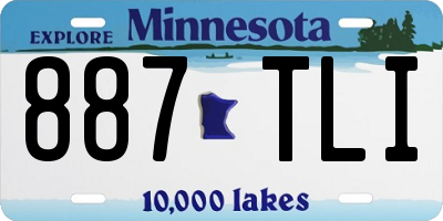 MN license plate 887TLI