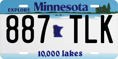 MN license plate 887TLK