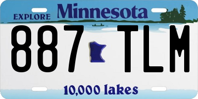 MN license plate 887TLM