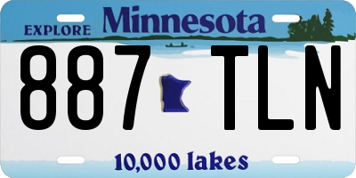 MN license plate 887TLN
