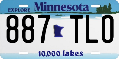 MN license plate 887TLO