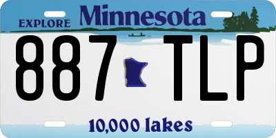 MN license plate 887TLP