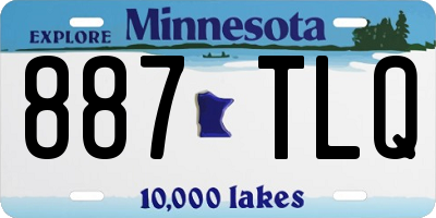 MN license plate 887TLQ