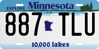 MN license plate 887TLU