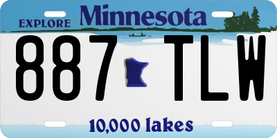 MN license plate 887TLW