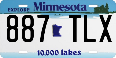 MN license plate 887TLX
