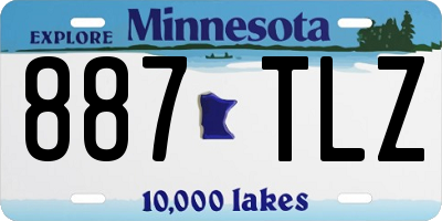 MN license plate 887TLZ