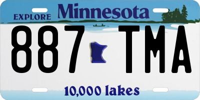 MN license plate 887TMA