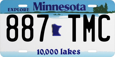 MN license plate 887TMC