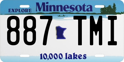 MN license plate 887TMI