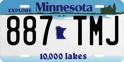 MN license plate 887TMJ