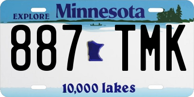 MN license plate 887TMK