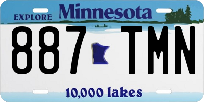 MN license plate 887TMN