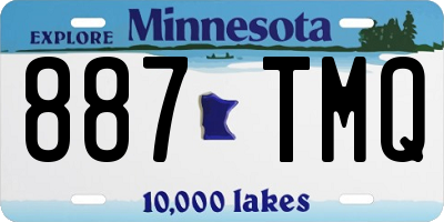 MN license plate 887TMQ
