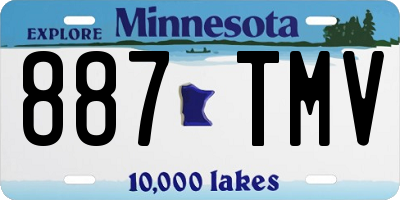 MN license plate 887TMV