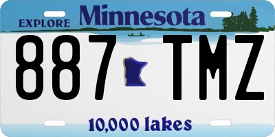 MN license plate 887TMZ