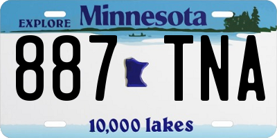 MN license plate 887TNA