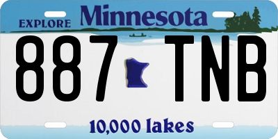 MN license plate 887TNB