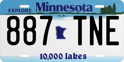 MN license plate 887TNE