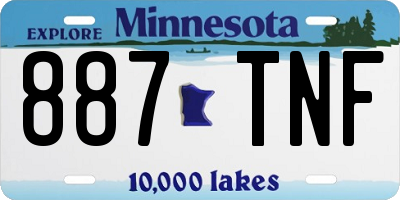 MN license plate 887TNF