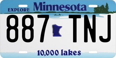 MN license plate 887TNJ